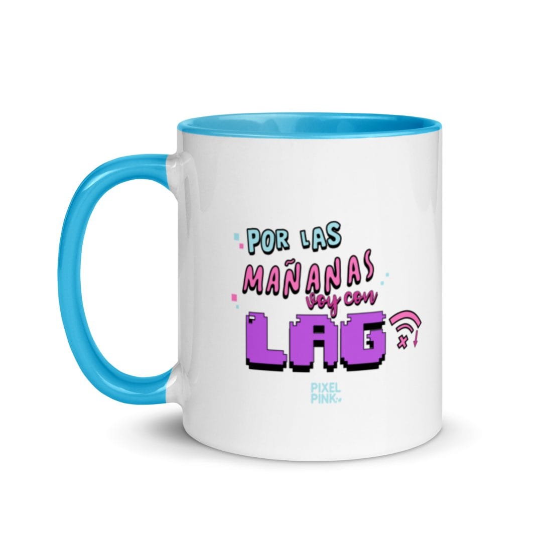 taza gamer, taza videojuego, taza azul, taza mañanas, taza divertida, taza humor, taza juego, taza gaming, taza para setup, decoración setup, taza con frase graciosa, taza humor gamer, taza para el café
