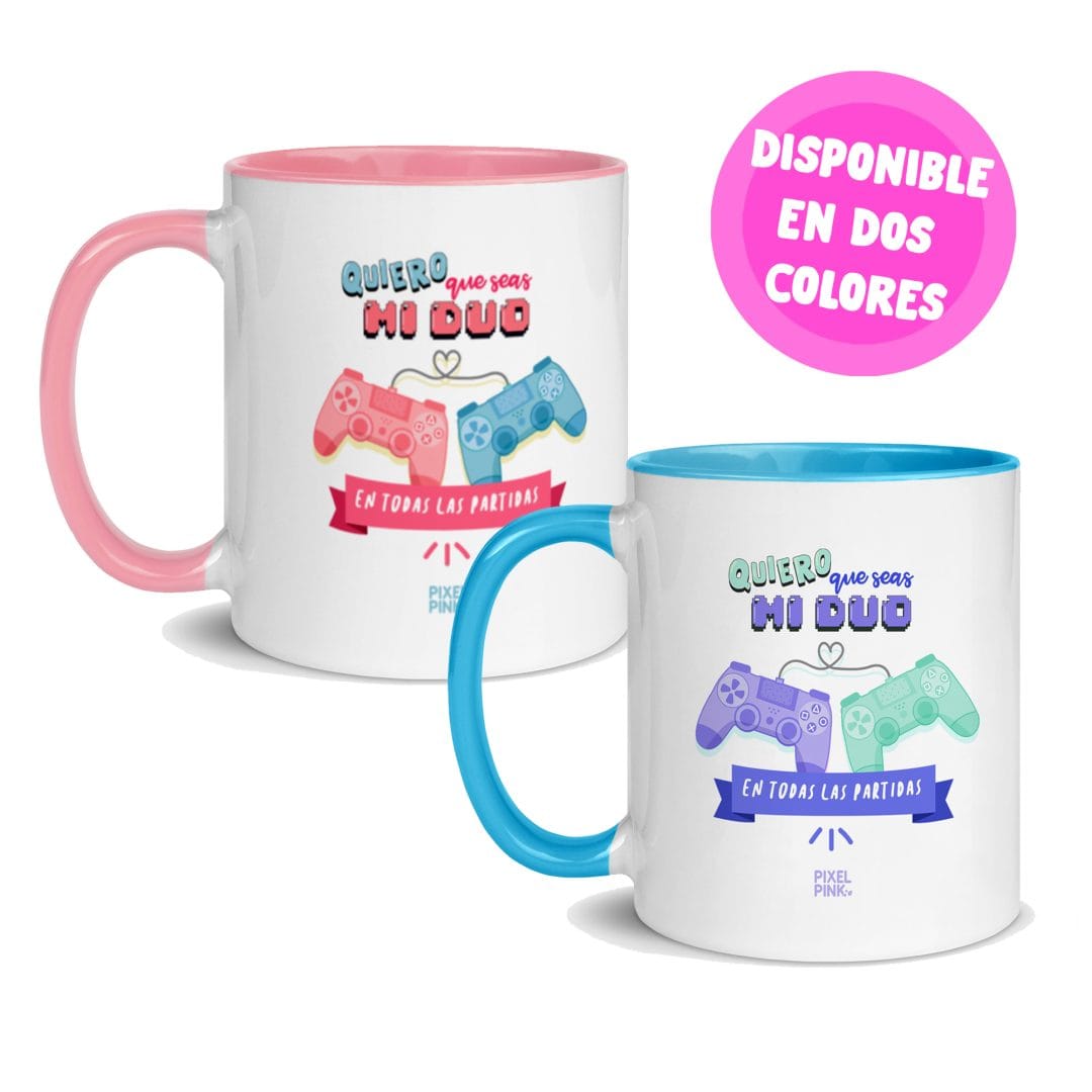 Taza mandos gamer, tazas videojuegos, taza mando consola, pack de tazas, Tazas para san Valentín, taza consola, taza multijugador, taza multiplayer, taza con frase, taza humor, taza cumpleaños, taza regalo, taza azul, taza rosa, taza playstation, tazas a juego, tazas para San Valentín, tazas San Valentín, tazas pareja, tazas amor