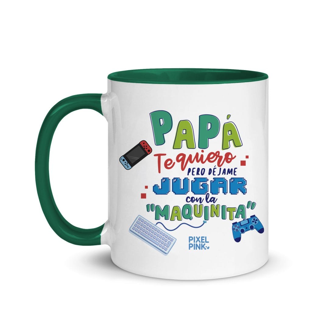 taza para el dia del padre, taza papa, taza mandos consola, taza teclado, taza nintendo switch, taza verde, taza papi, taza papa gamer, taza humor, taza con frase divertida, taza humor, taza decoración, taza videojuego, taza videoconsolas, tazas para dias especiales, taza cumpleaños, taza cerámica verde, frases graciosas para mi padre,