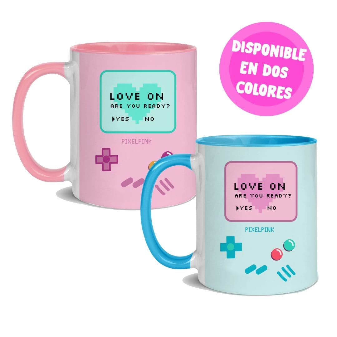 Tazas Consola RETRO Rosa y Azul